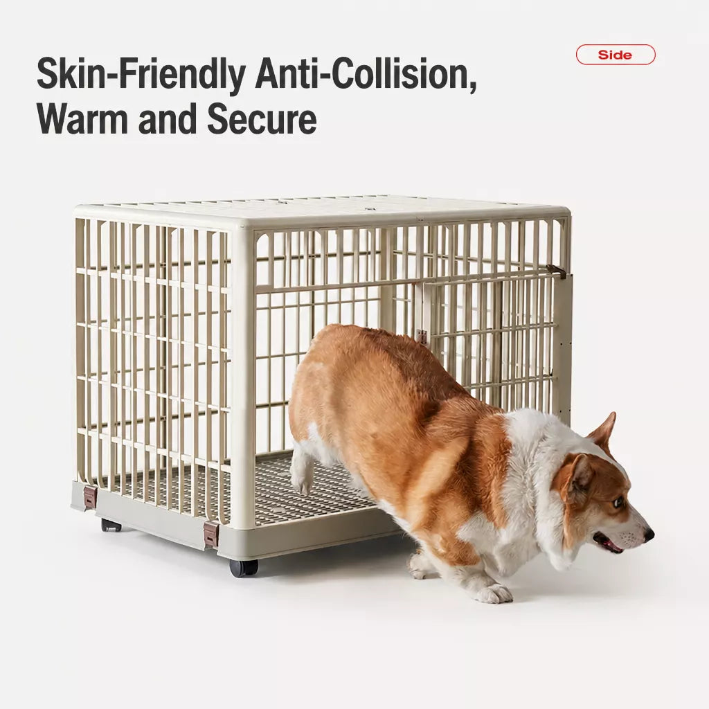 Indoor Pet Crate with Resin Panels and Iron Frame