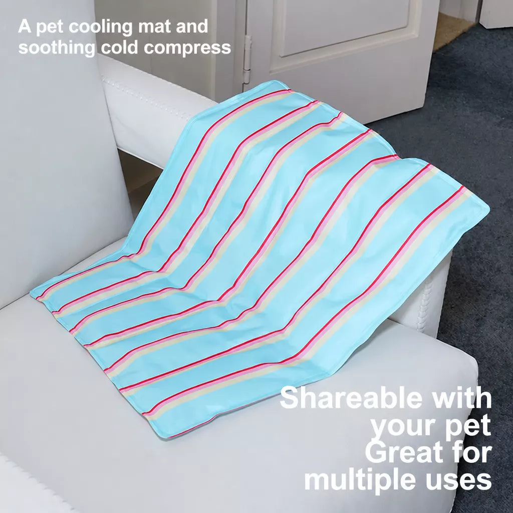 Striped Gel Pet Mat for Dogs and Cats