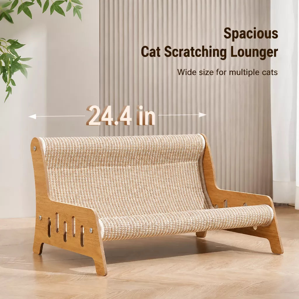 Two-in-One Sisal Cat Scratcher Lounger Bed
