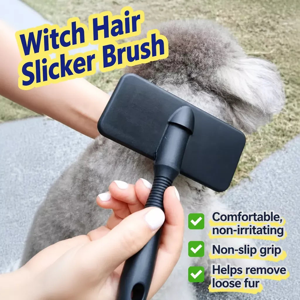 Dog & Cat Grooming Pin Brush for Detangling and Loose Fur