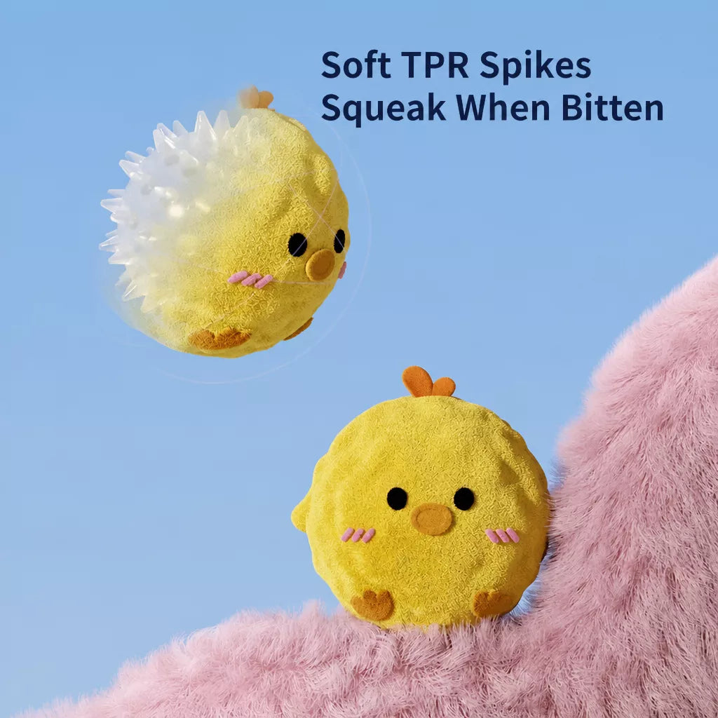 Cartoon Spiky Squeaky Ball Toy for Dogs