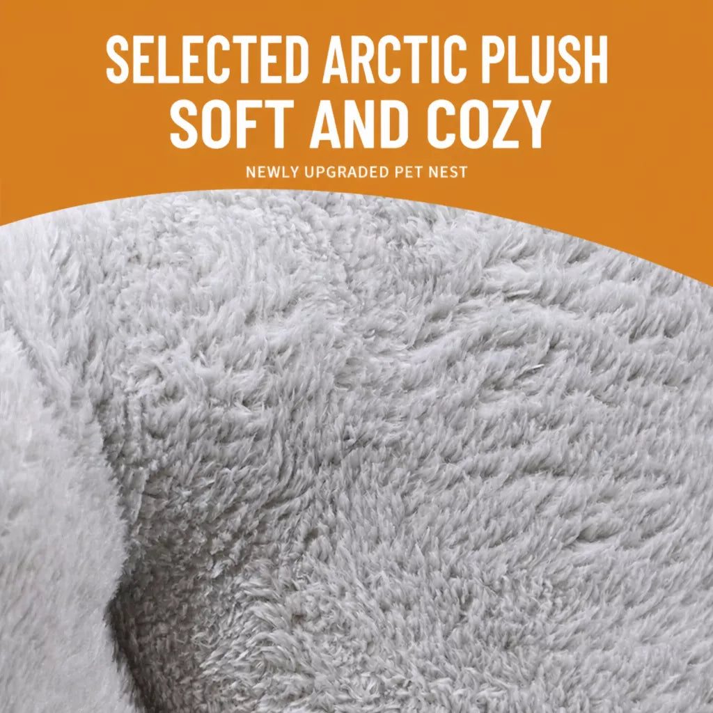 Semi-Enclosed Plush Sofa-Style Pet Bed for Cats and Small Dogs