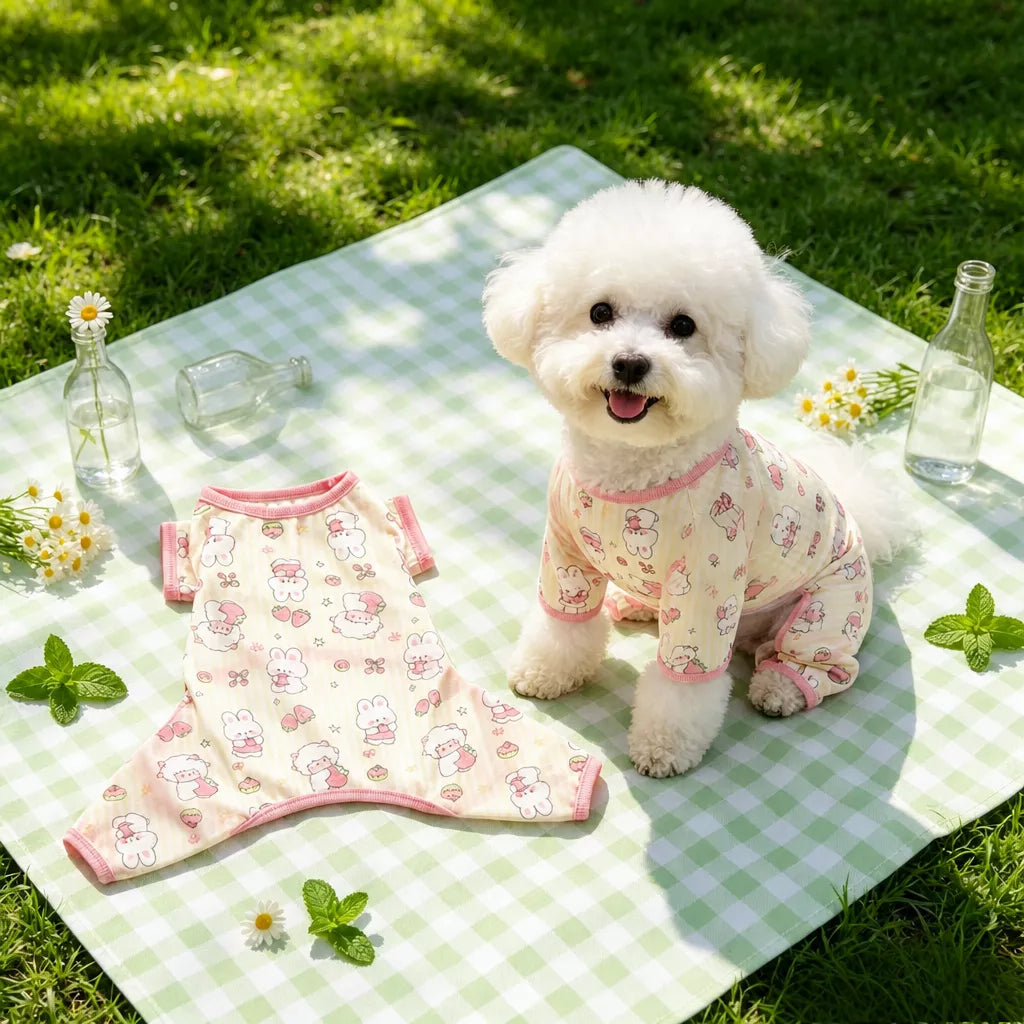 Lightweight Four-Leg Dog Shirt for Summer