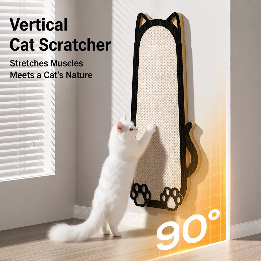 Sisal Cat Scratcher with Wall-Mounted or Floor-Standing Design