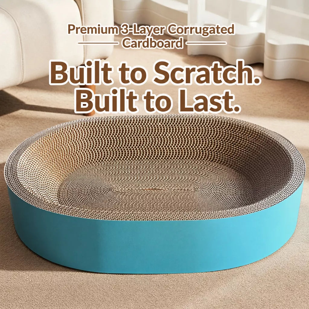 Oval Corrugated Cardboard Cat Scratcher Lounge
