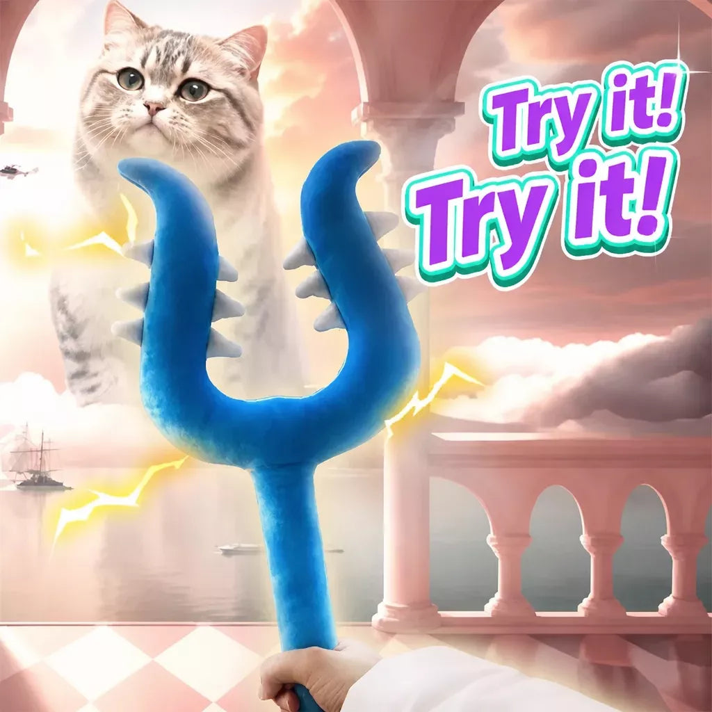 Plush Cat Teaser Wand Toy