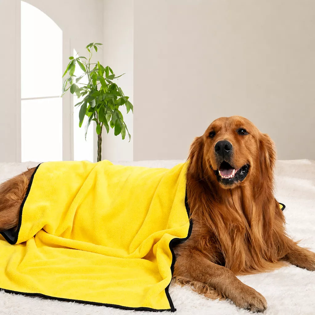 Thick Quick-Dry Pet Drying Towel for Dogs & Cats
