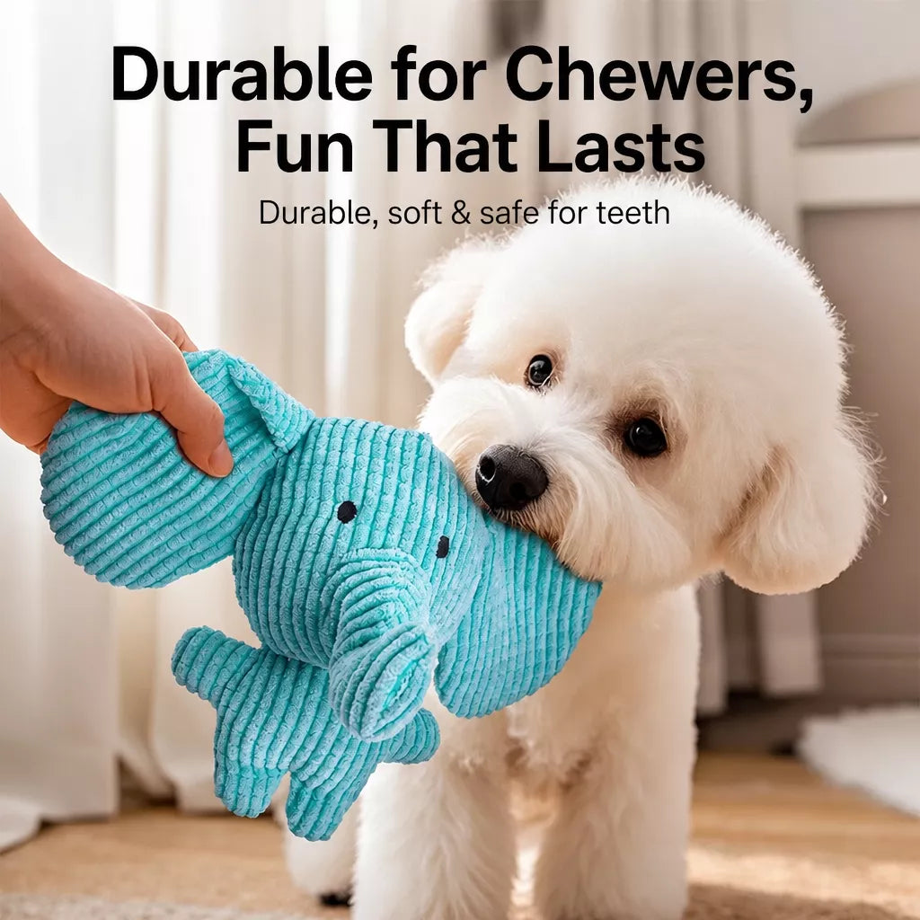 Plush Squeaky Dog Toy for Chewing and Interactive Play