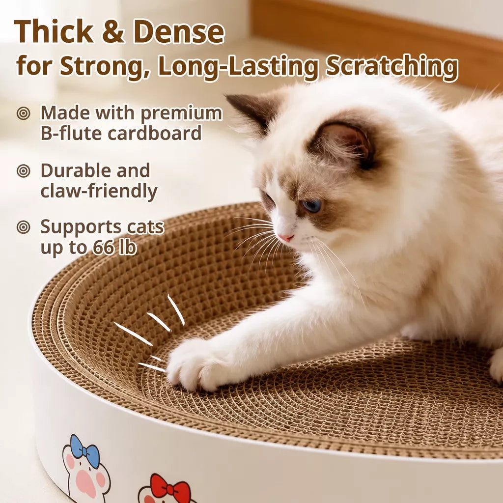 Corrugated Cardboard Cat Scratcher Bed
