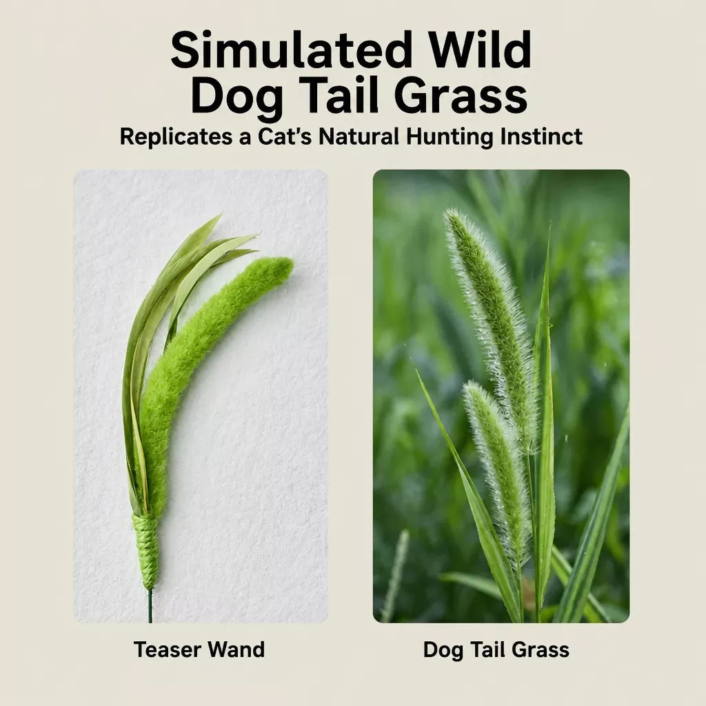 Foxtail Cat Teaser Wand Toy