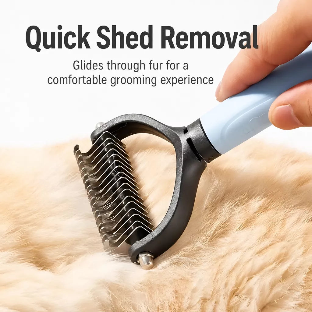 Pet Grooming Comb for Dogs and Cats – Detangling & Deshedding
