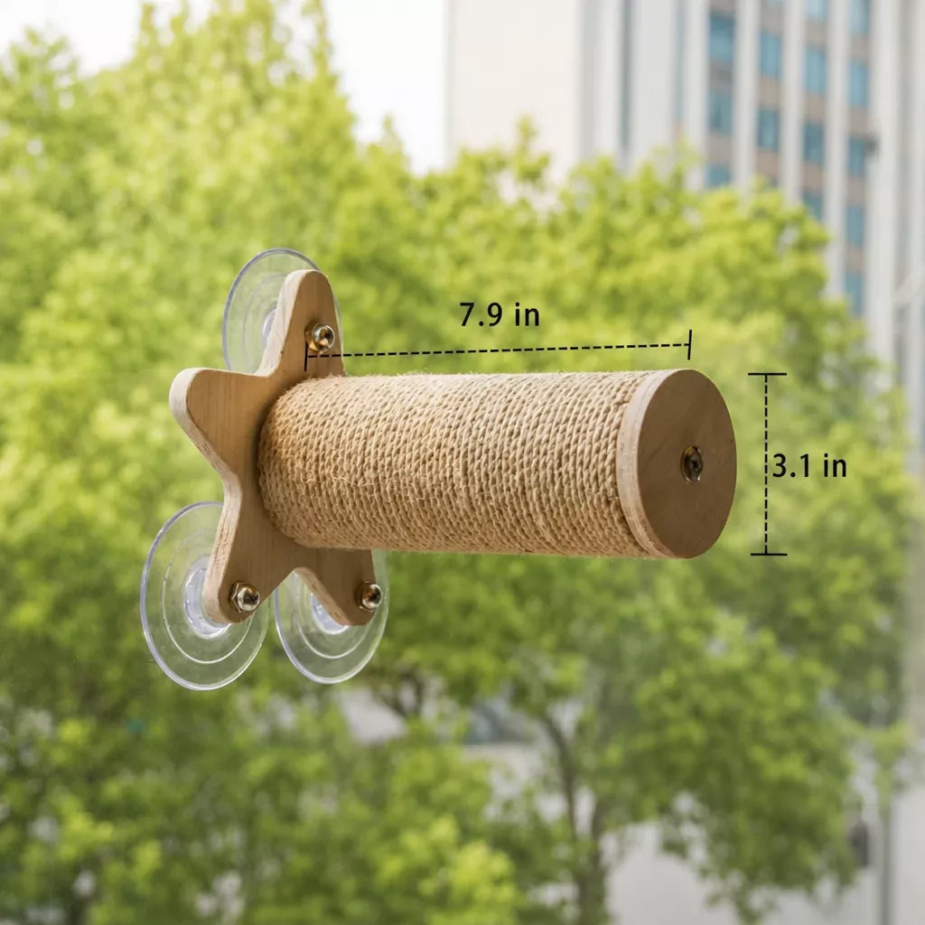 Window-Mounted Cat Tower with Hammock, Perch & Sisal Posts