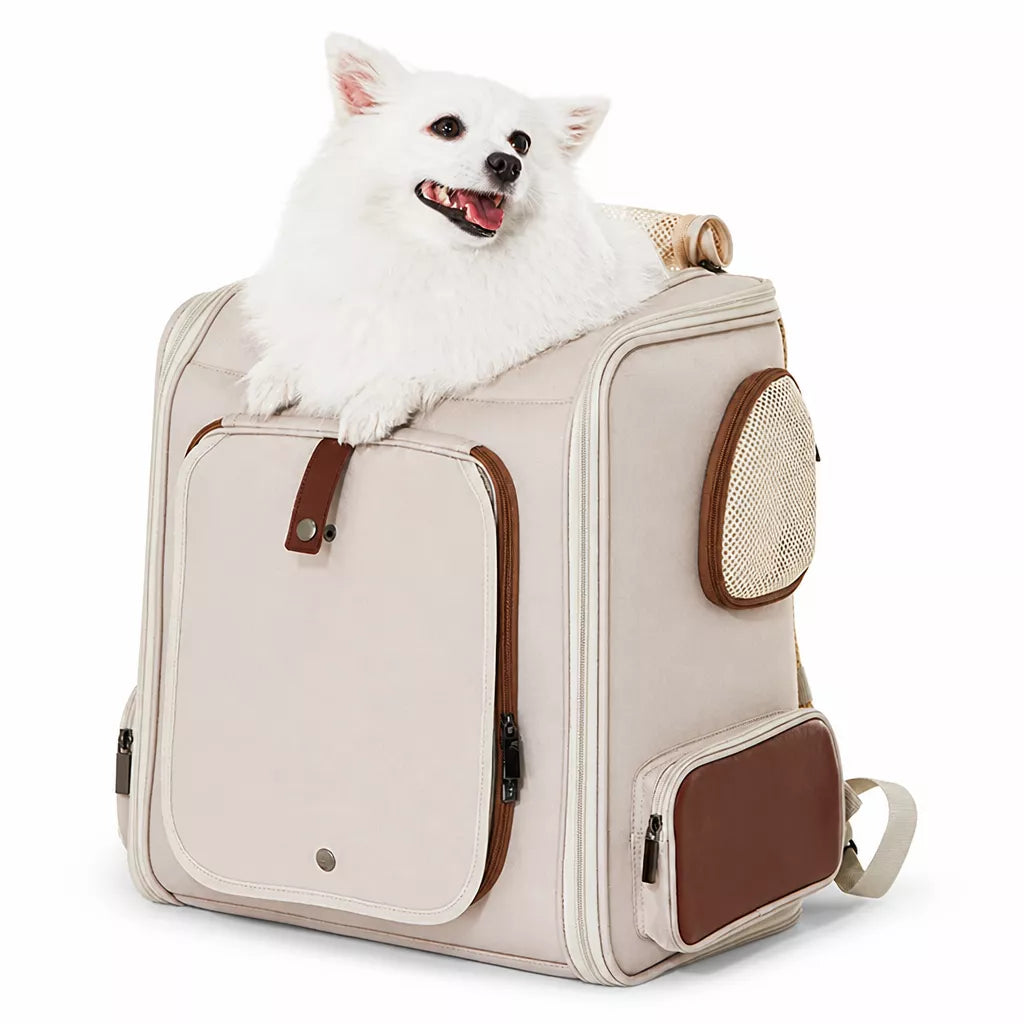Canvas Pet Carrier Backpack for Cats and Small Dogs