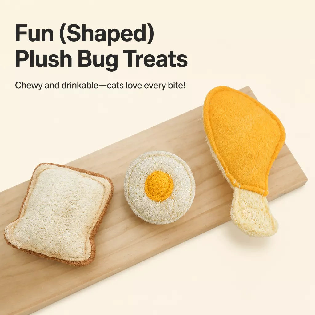 Natural Loofah Cat Toy with Catnip