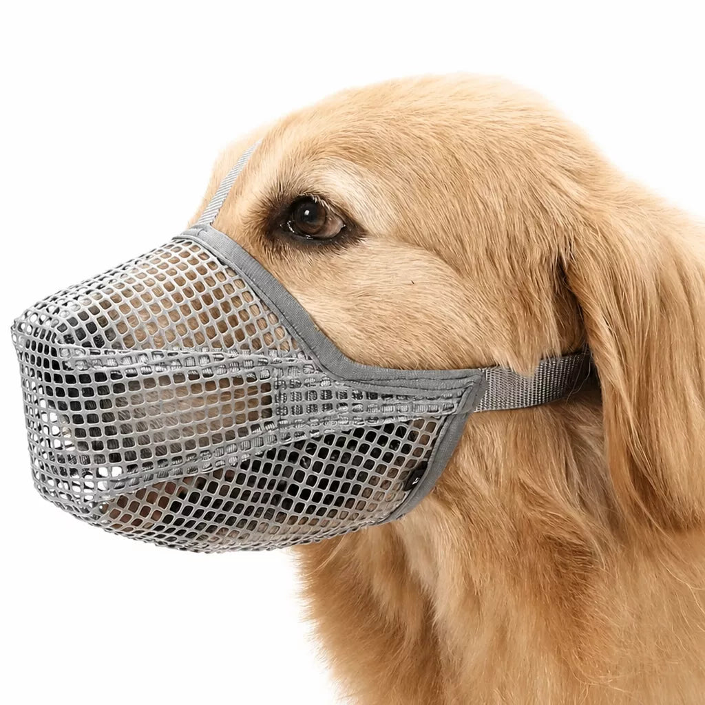 Full-Coverage Breathable Mesh Dog Muzzle