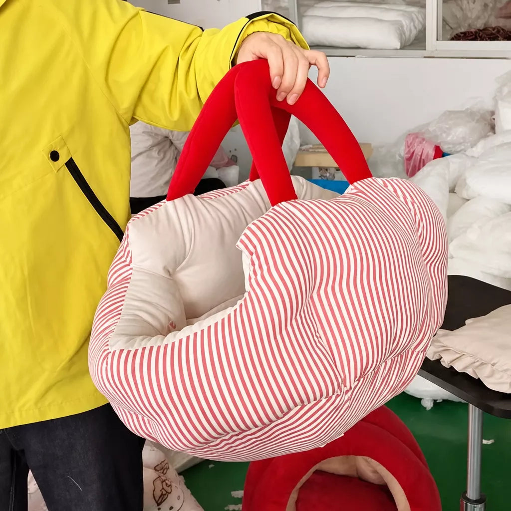 Portable Polyester Pet Bed with Carry Handle