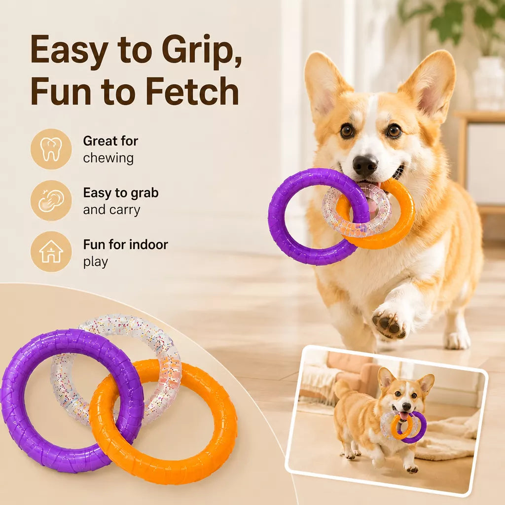 Interactive Dog Tug Ring Toy