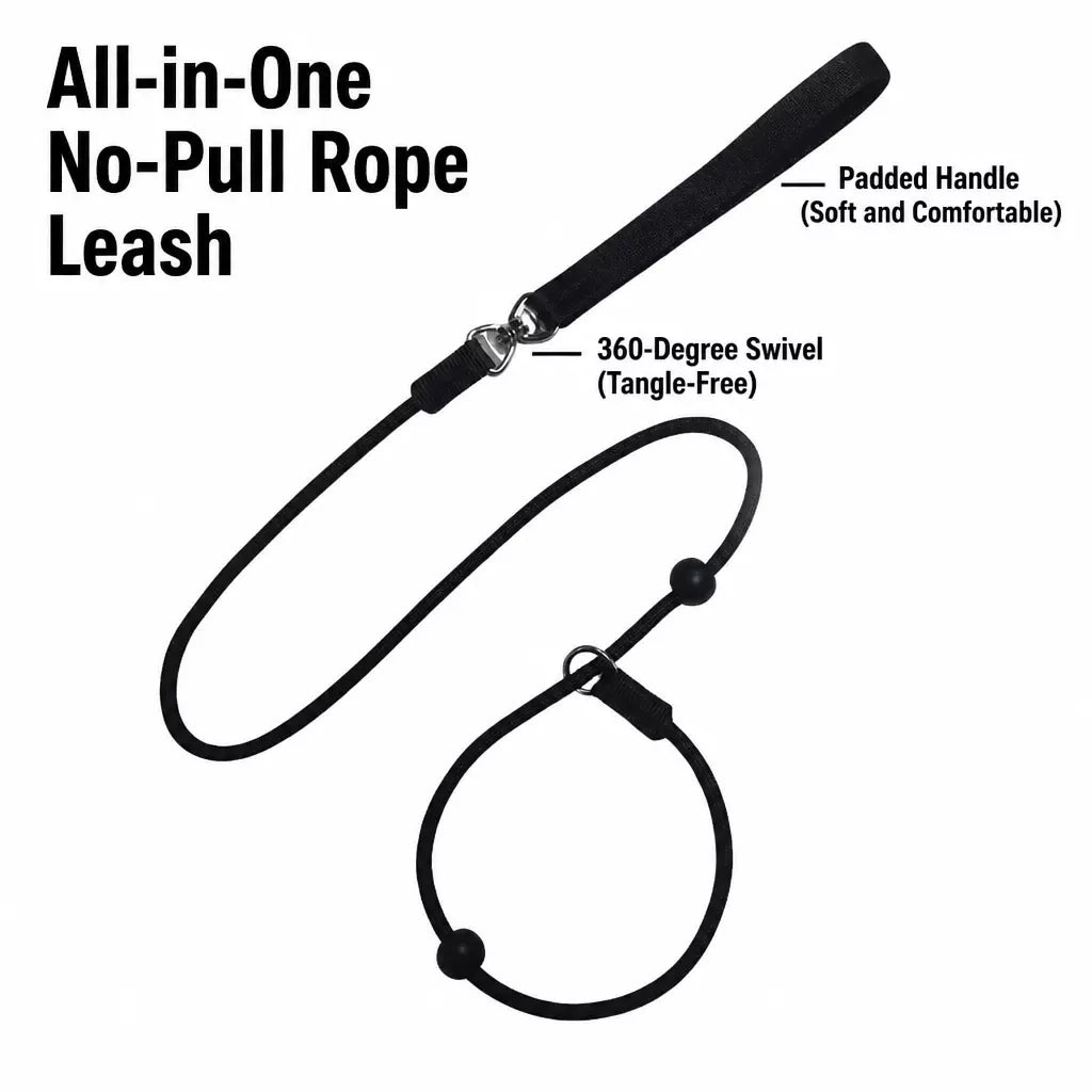 Nylon Rope-Style Dog Training Leash for Small and Medium Dogs