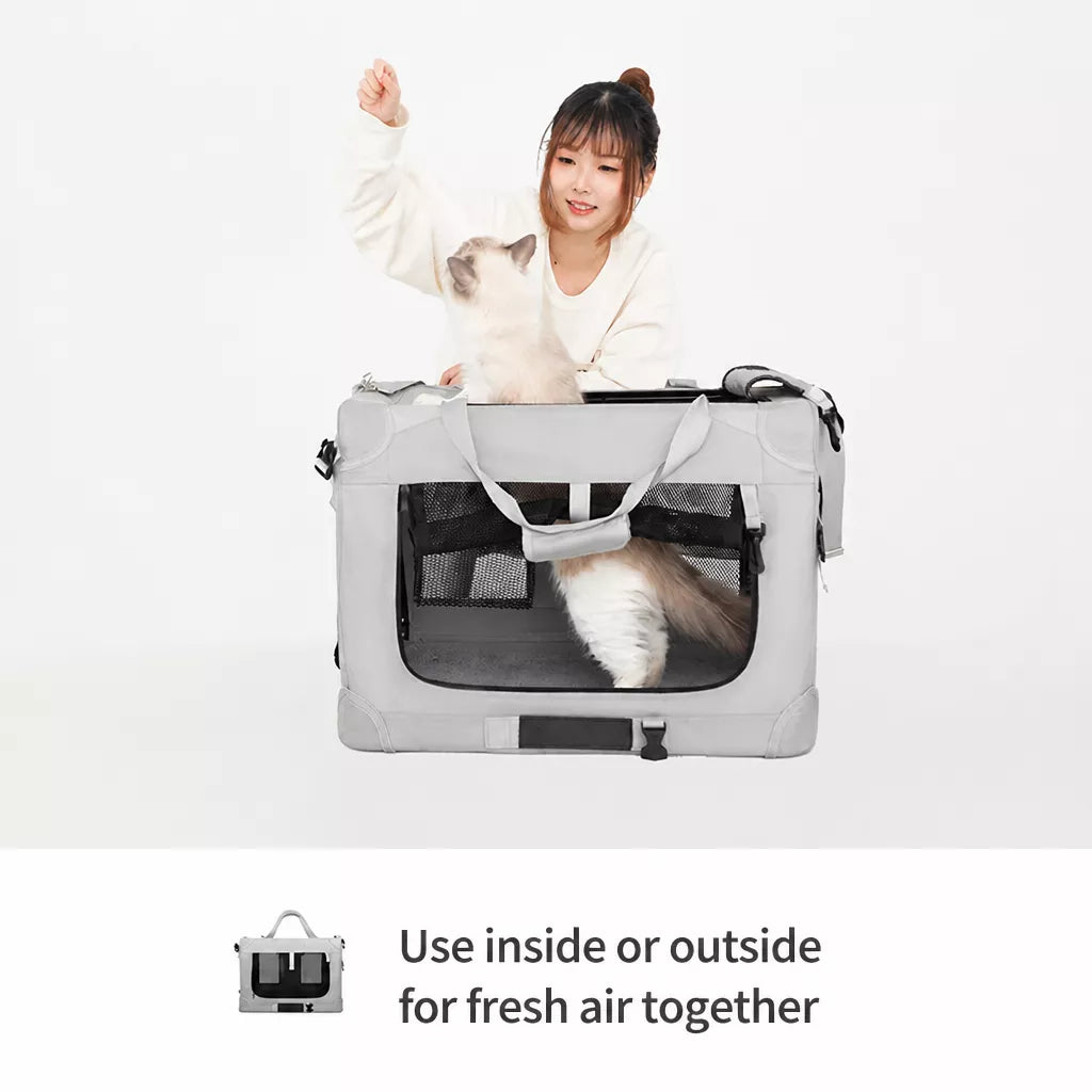 Large Foldable Pet Carrier for Cats and Dogs