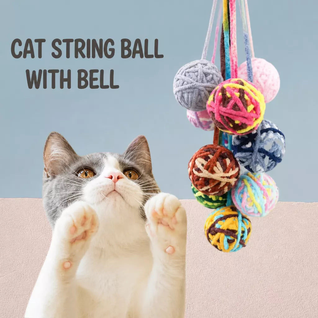 Hanging Yarn Ball Cat Toys