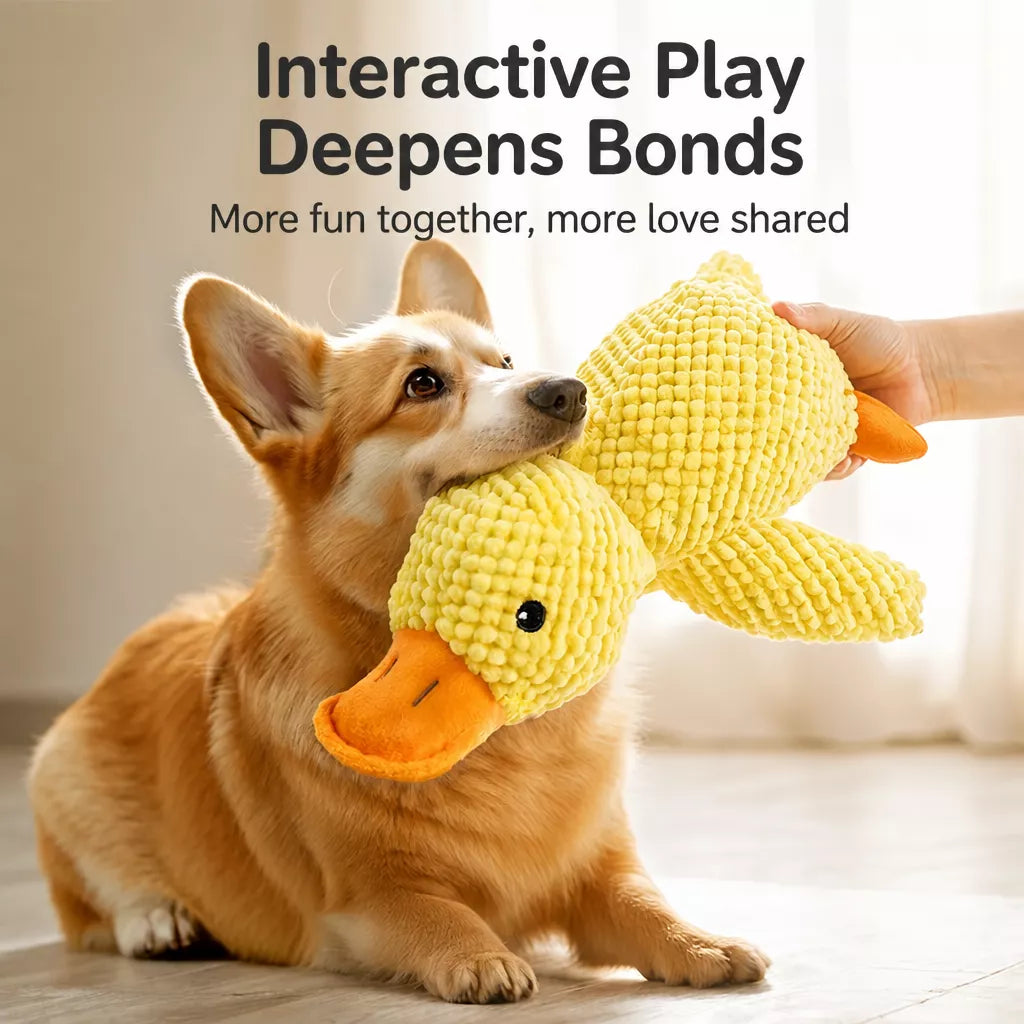 Plush Squeaky Duck Toy for Dogs and Cats