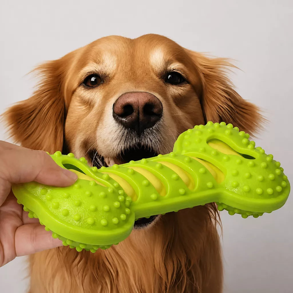 Double-Layer Squeaky Bone Toy for Large Dogs