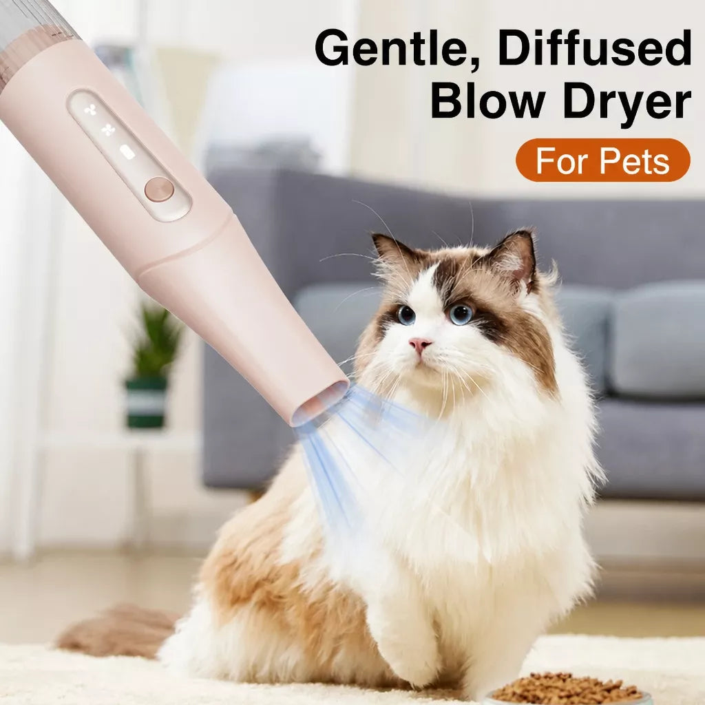 Pet Grooming Vacuum and Dryer with Deshedding Brush