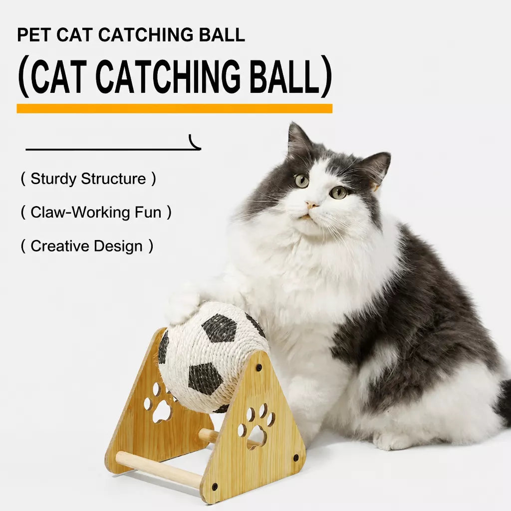 Vertical Sisal Cat Scratcher and Climbing Toy