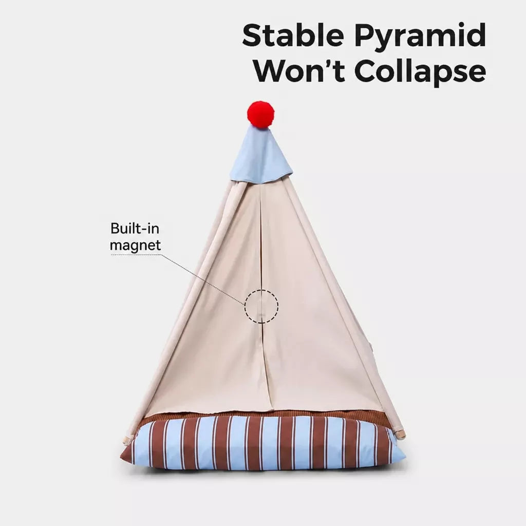 Semi-Enclosed Tent Bed for Small Dogs and Cats