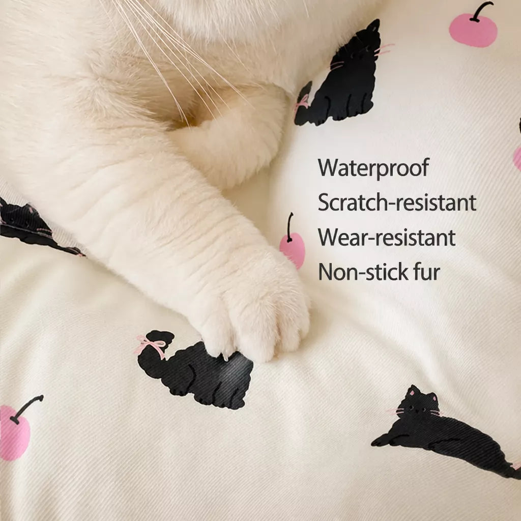 Washable Cotton-Linen Pet Bed Mat for Dogs and Cats
