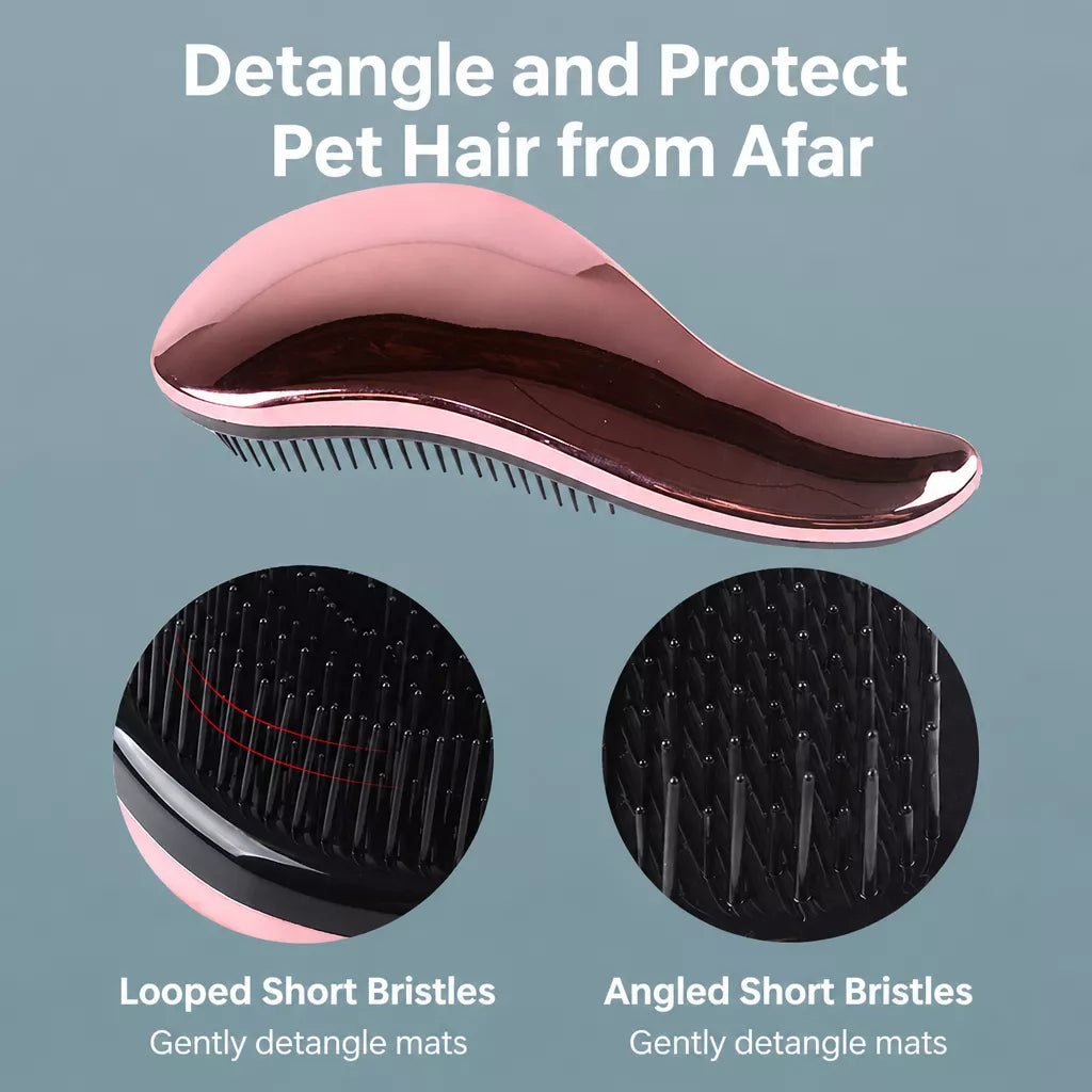 Pet Grooming Brush with Comb Cleaner for Dogs and Cats