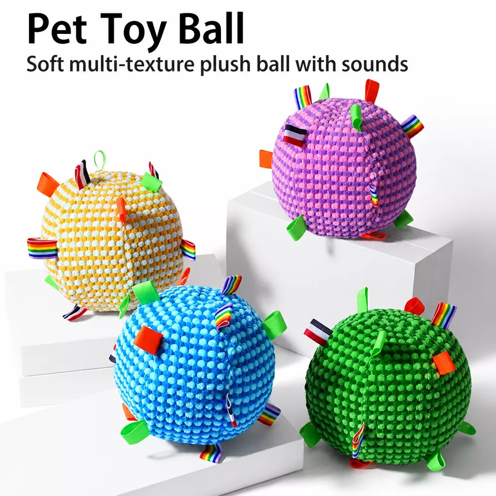 Squeaky Plush Ball Dog Toy
