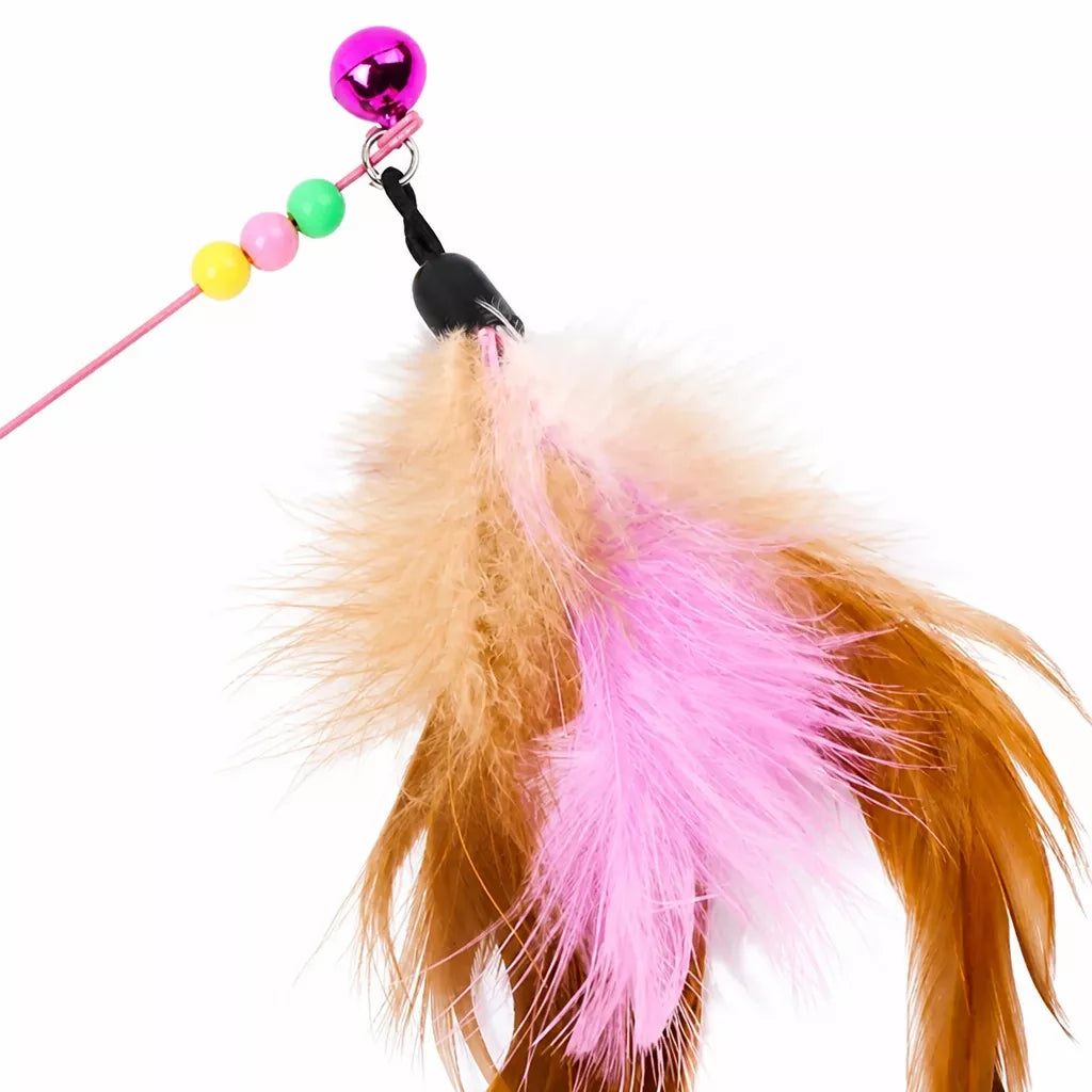 Cat Teaser Wand with Bell and Feather