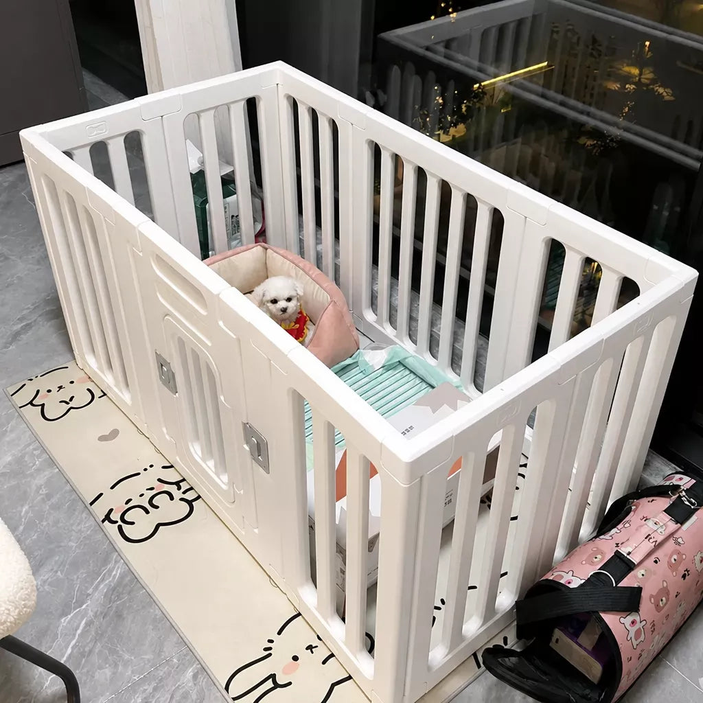 Indoor Pet Playpen with Door for Small Dogs