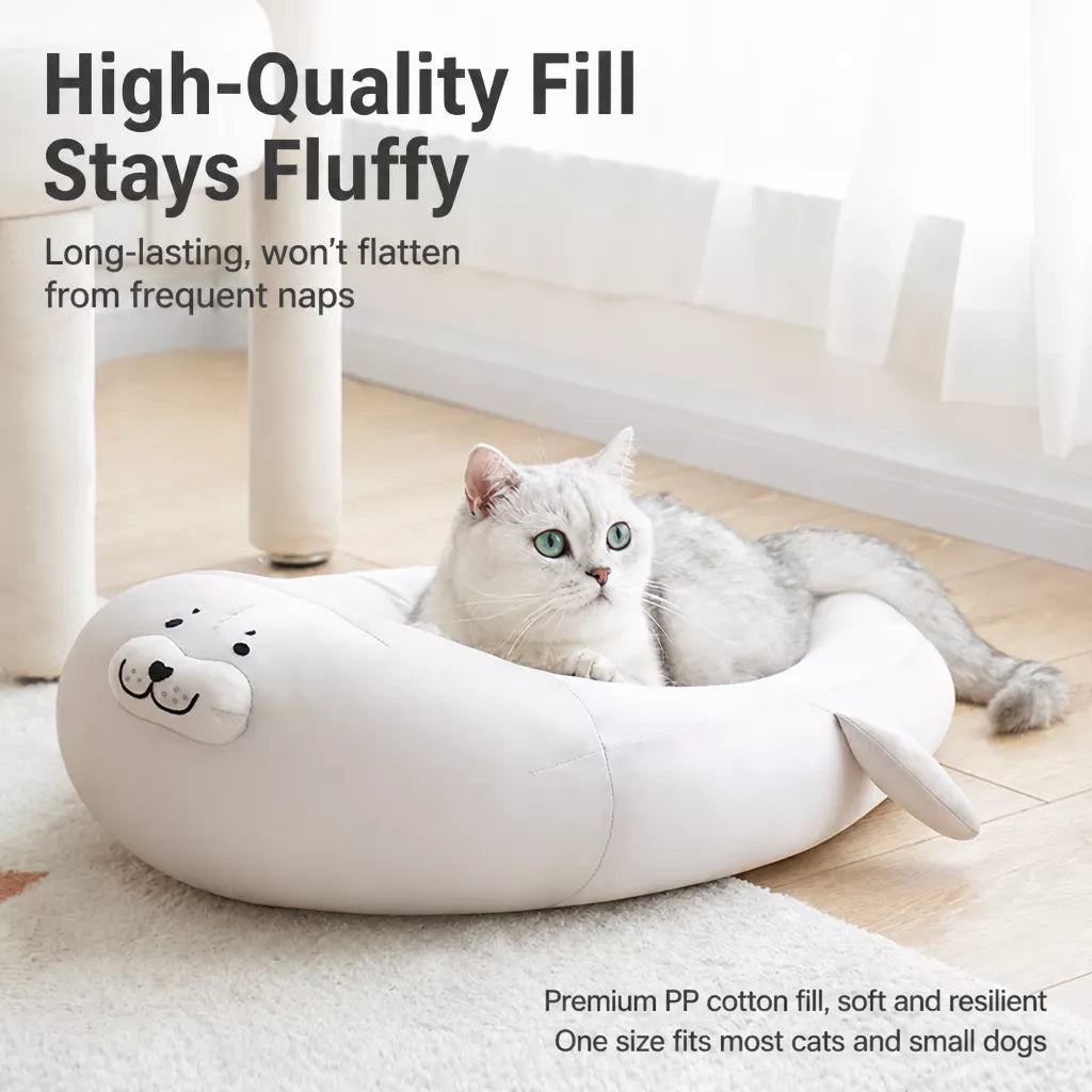 Semi-Enclosed Washable Pet Bed for Cats and Dogs