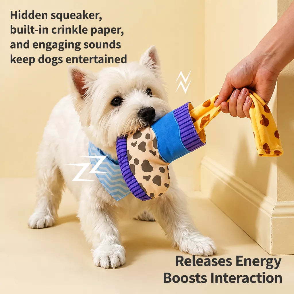 Dog Snuffle Boot Toy with Treat Dispensing and Squeaker