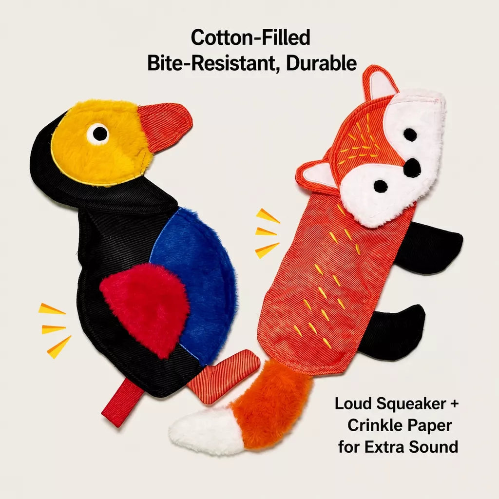 Squeaky Crinkle Dog Toy