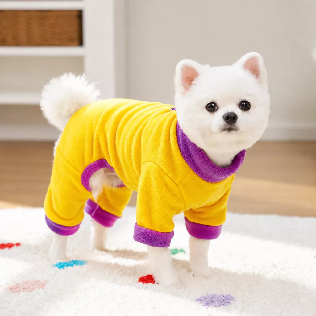 Fleece Four-Leg Dog & Cat Coat for Cool-Weather Walks