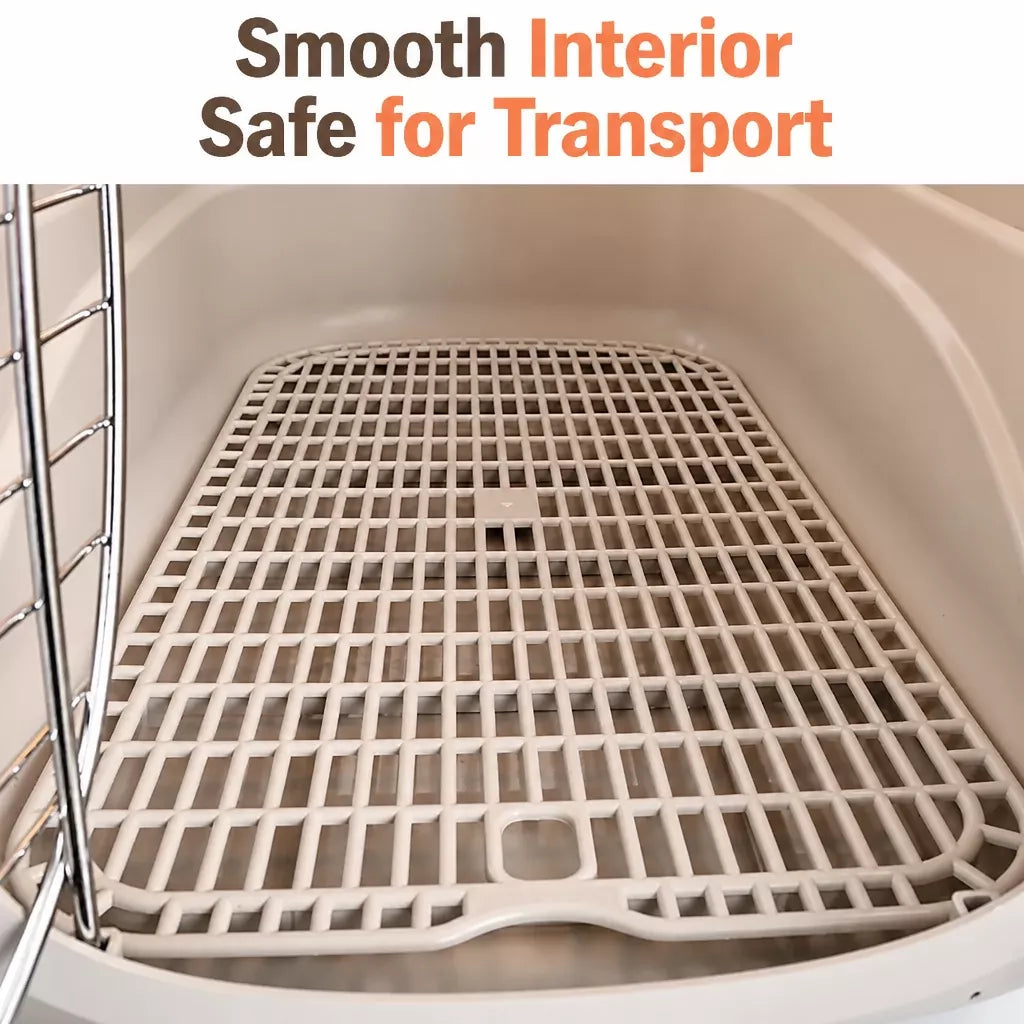 Portable Ventilated Plastic Pet Carrier for Small Dogs and Cats
