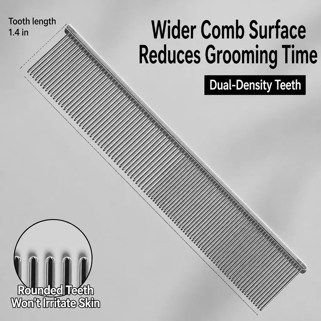 Stainless Steel Pet Grooming Comb for Cats and Dogs