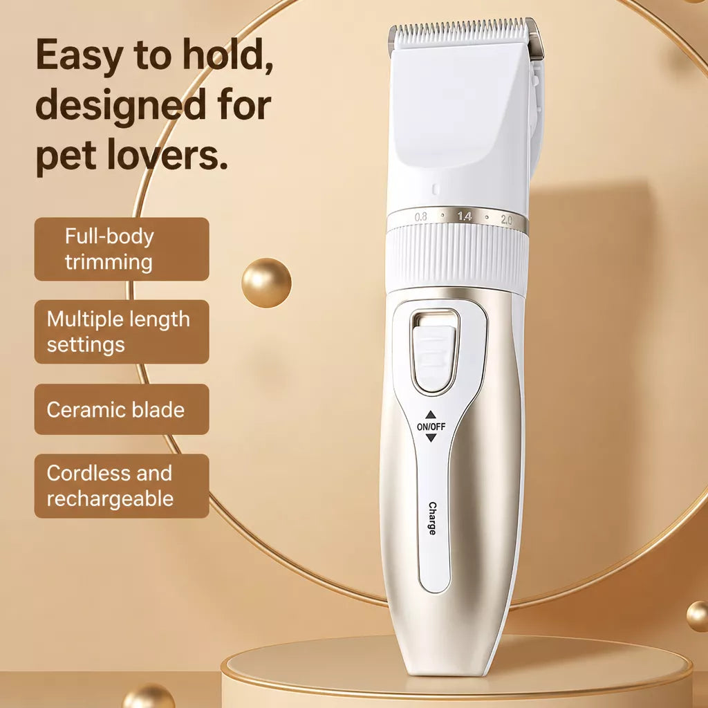 Pet Hair Clipper and Paw Trimmer for Dogs and Cats