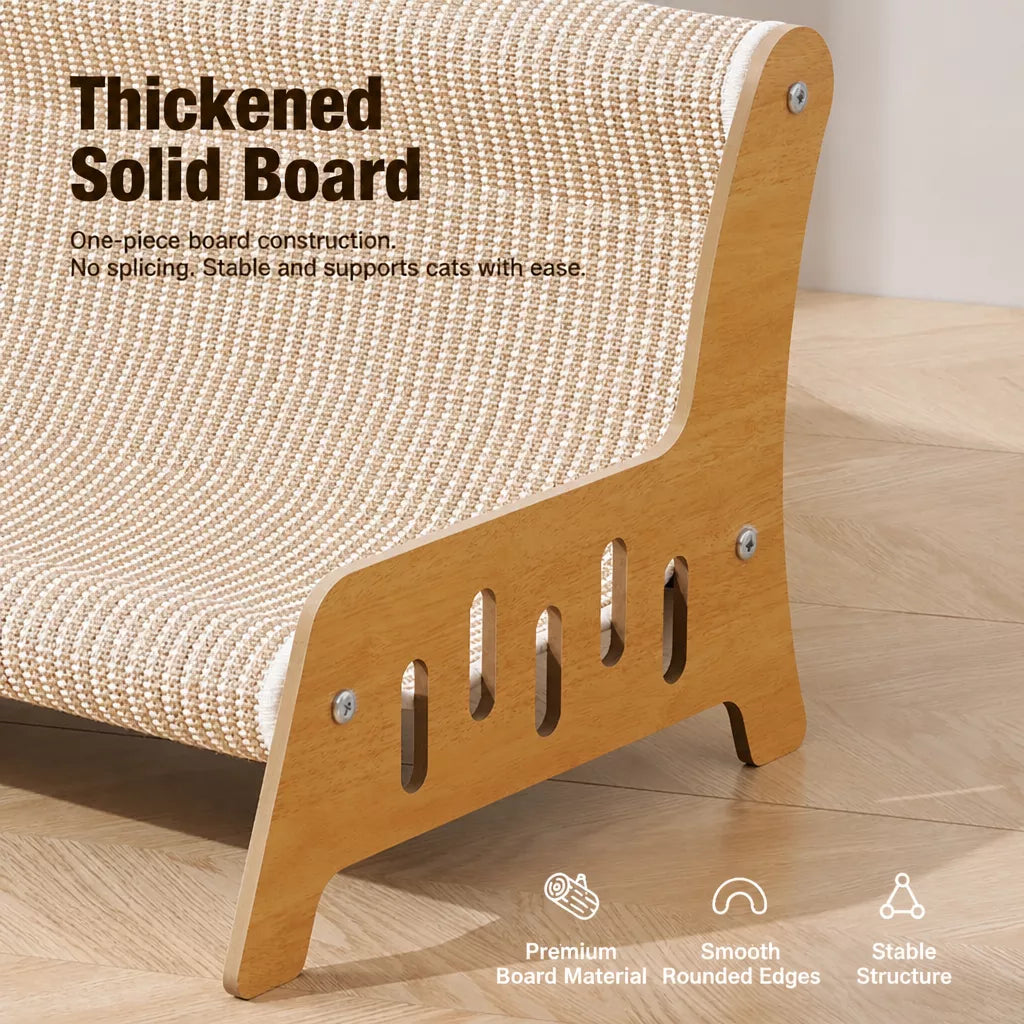 Two-in-One Sisal Cat Scratcher Lounger Bed