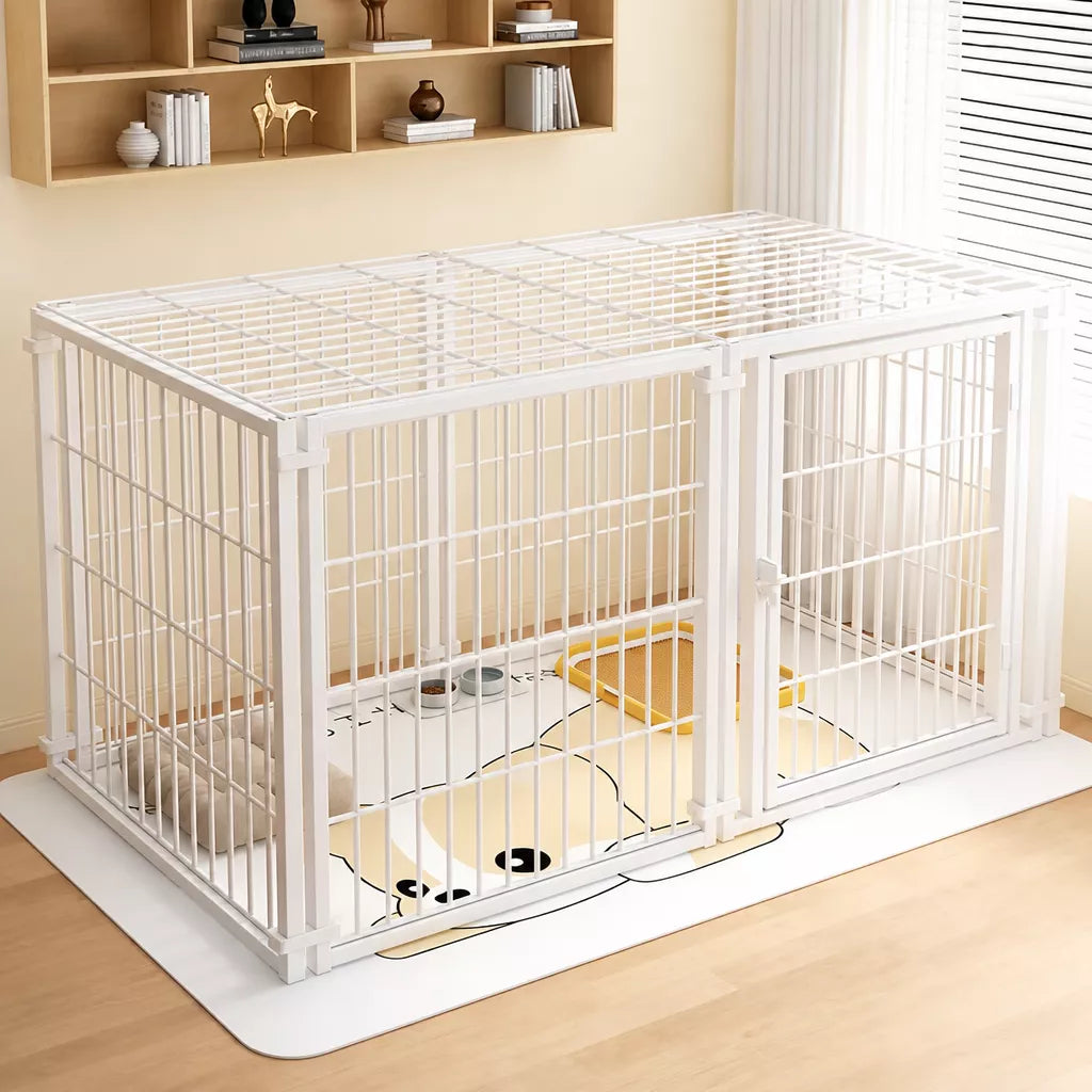 Covered Indoor Pet Playpen with Door