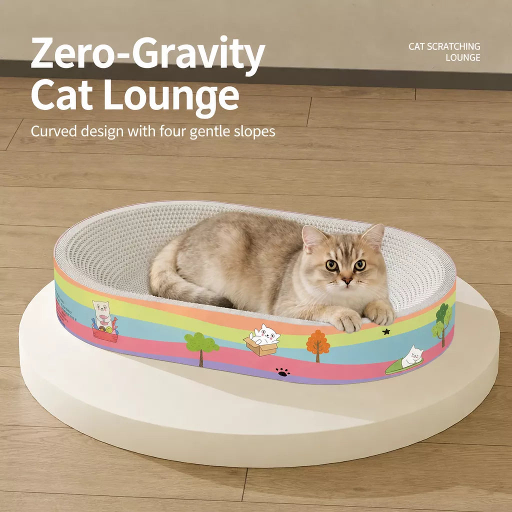 Corrugated Cardboard Cat Scratcher Bed