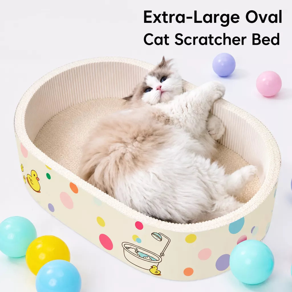 Deep Corrugated Paper Cat Scratcher Bed