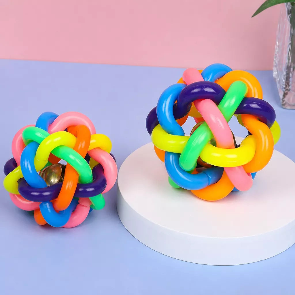Squeaky Rope Ball Toy for Cats and Dogs