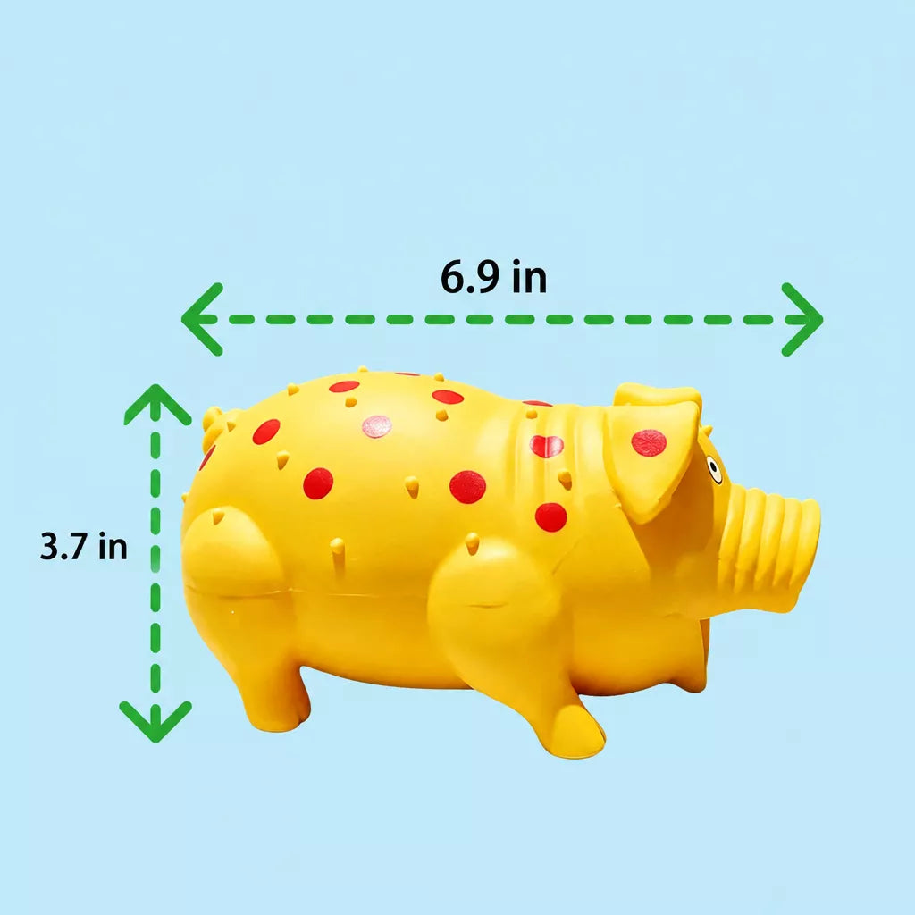 Pig-Shaped Squeaky Dog Toy for Interactive Play