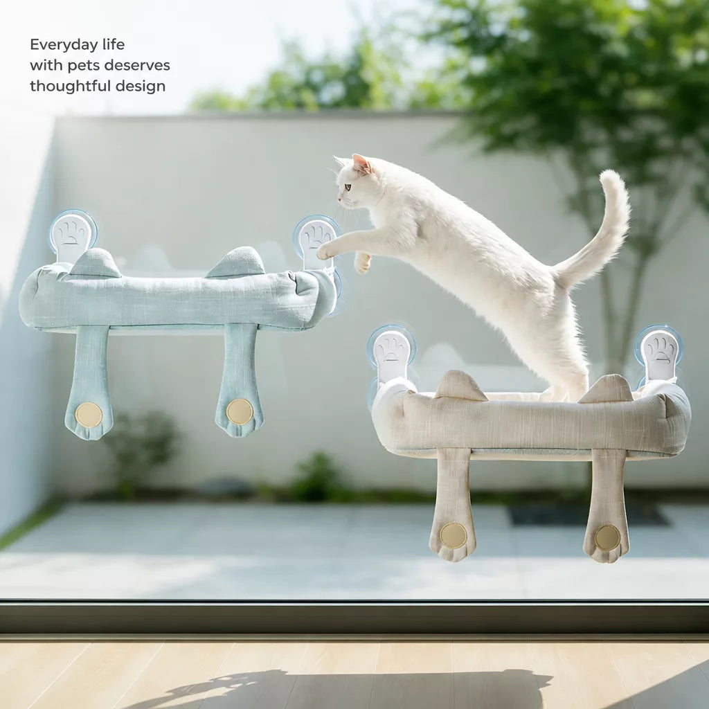 Window-Mounted Cat Hammock with Suction Cups