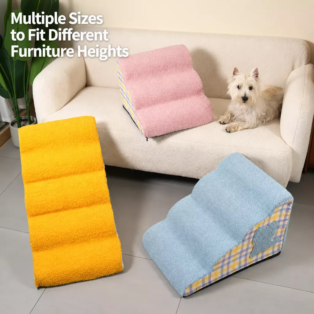Foam Pet Stairs for Dogs and Cats, 3–5 Steps