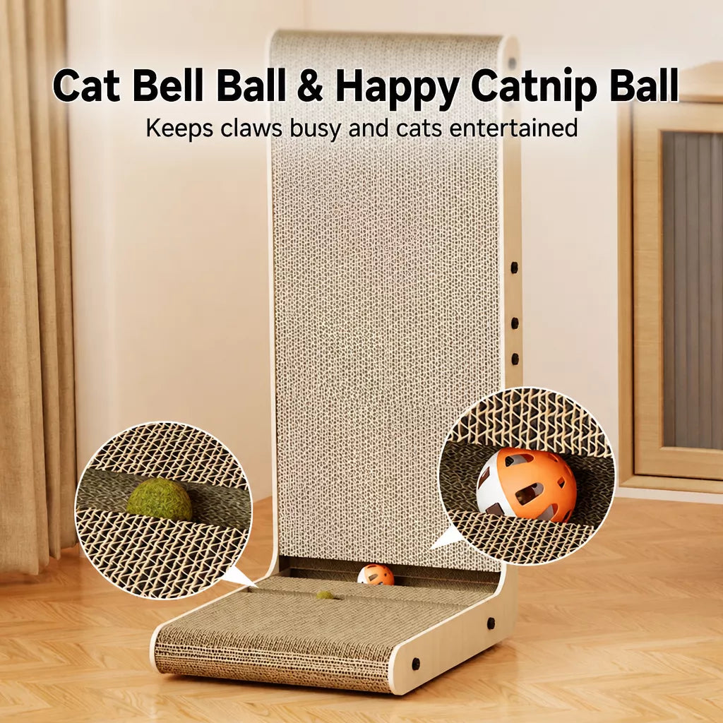 L-Shaped Kraft Paper Cat Scratcher